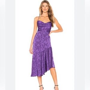 Revolve Privacy Please Purple Marina Midi Dress Sz M